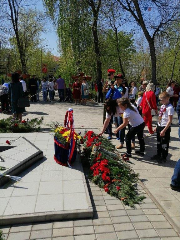 Посещение торжественного митинга, посвященного Дню Победы