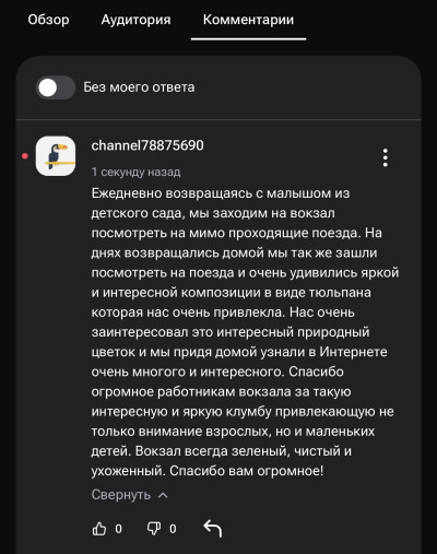 Rutube посетителя вокзала 